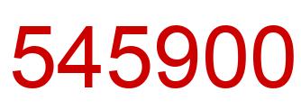 Number 545900 red image