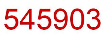 Number 545903 red image
