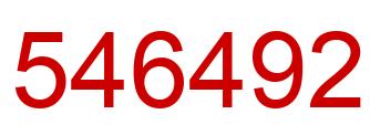 Número 546492 imagen rojo