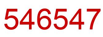 Number 546547 red image