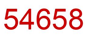Número 54658 imagen rojo