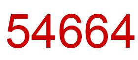 Número 54664 imagen rojo