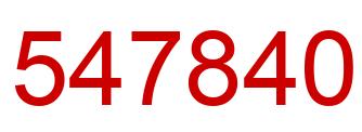 Number 547840 red image