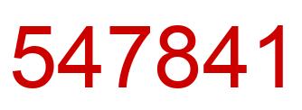 Number 547841 red image