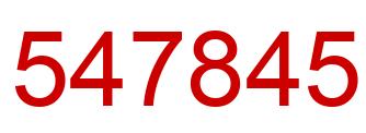 Number 547845 red image