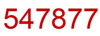 Number 547877 red image