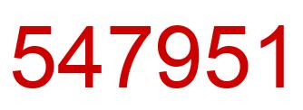 Number 547951 red image