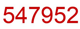 Number 547952 red image