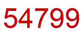 Número 54799 imagen rojo