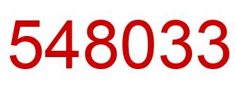 Number 548033 red image