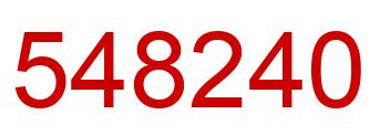 Número 548240 imagen rojo