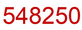 Number 548250 red image