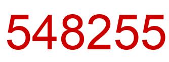 Number 548255 red image