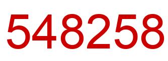 Número 548258 imagen rojo