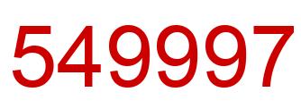 Number 549997 red image