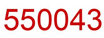 Number 550043 red image