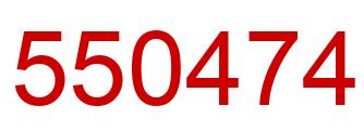 Number 550474 red image