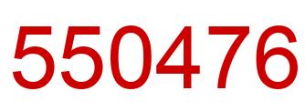 Number 550476 red image