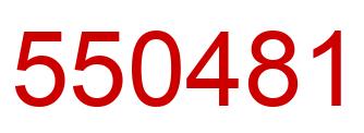 Number 550481 red image