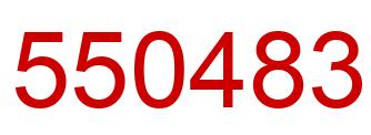 Number 550483 red image