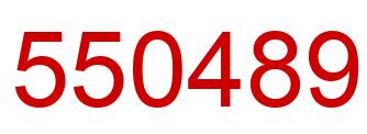 Number 550489 red image