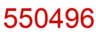 Number 550496 red image
