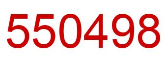 Number 550498 red image