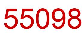 Number 55098 red image