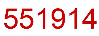 Number 551914 red image