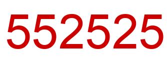 Número 552525 imagen rojo