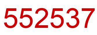 Número 552537 imagen rojo