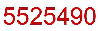 Number 5525490 red image