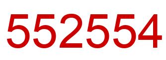 Number 552554 red image