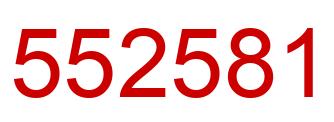 Number 552581 red image