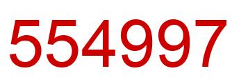 Number 554997 red image