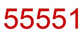 Number 55551 red image
