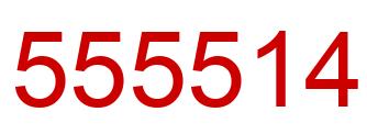 Número 555514 imagen rojo