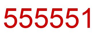 Number 555551 red image