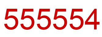 Number 555554 red image