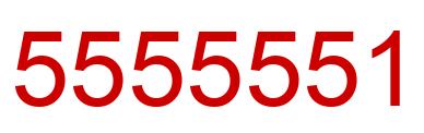 Number 5555551 red image
