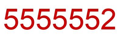 Number 5555552 red image
