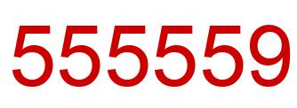 Number 555559 red image