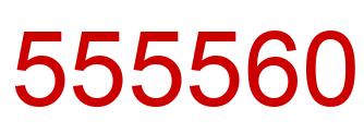 Number 555560 red image