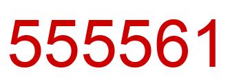 Number 555561 red image