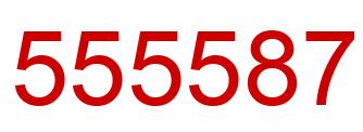 Número 555587 imagen rojo