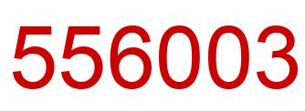 Número 556003 imagen rojo