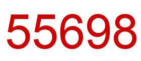Number 55698 red image