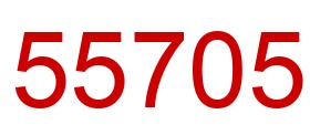 Número 55705 imagen rojo