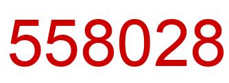 Number 558028 red image
