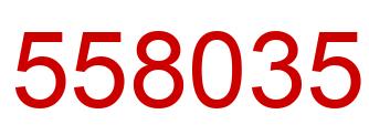 Number 558035 red image